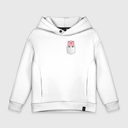 Детское худи оверсайз Розовый поросенок в кармане