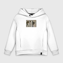 Детское худи оверсайз Минотавр интроверт - мемный лабиринт - уходите