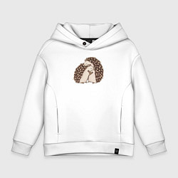 Детское худи оверсайз Ёжики обнимаются