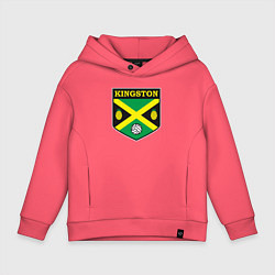 Толстовка оверсайз детская Kingston volleyball, цвет: коралловый