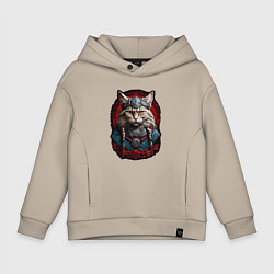 Детское худи оверсайз Кот викинг