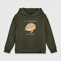 Детское худи оверсайз Жаба из мема среда мои чуваки