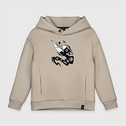 Детское худи оверсайз Космический бумажный самолётик