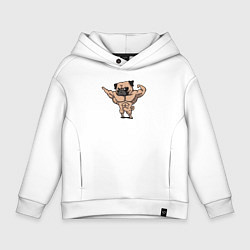 Детское худи оверсайз Мопс качок