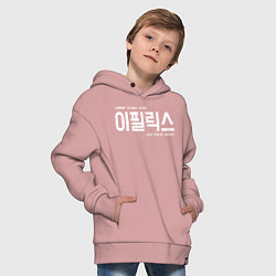 Толстовка оверсайз детская Ли Феликс stray kids, цвет: пыльно-розовый — фото 2