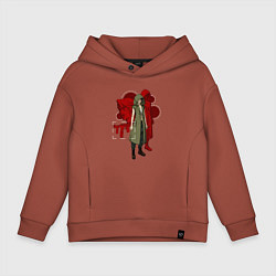 Толстовка оверсайз детская Эйко терминатор зеро, цвет: кирпичный