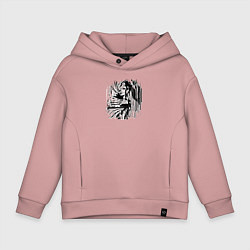 Толстовка оверсайз детская Pixel Pixie, цвет: пыльно-розовый