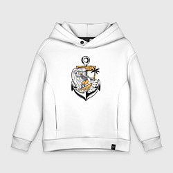 Детское худи оверсайз Скелетик серфер