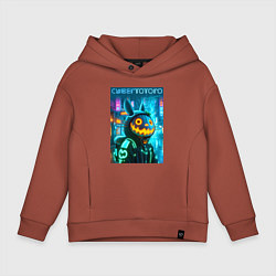 Детское худи оверсайз Totoro with a pumpkin head - halloween fantasy