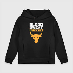 Детское худи оверсайз Blood sweet respect logo