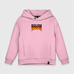 Толстовка оверсайз детская Doom ultimate, цвет: светло-розовый