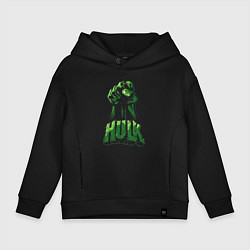 Толстовка оверсайз детская Халк, цвет: черный