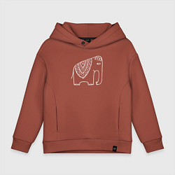 Детское худи оверсайз Индийский слон