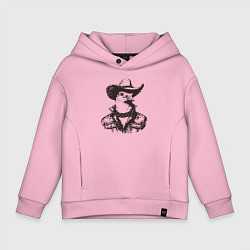 Детское худи оверсайз Голубь ковбой на диком западе