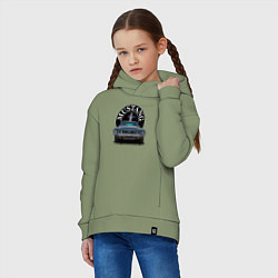 Толстовка оверсайз детская Форд Мустанг 1964-1973 годов, цвет: авокадо — фото 2