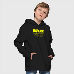 Толстовка оверсайз детская May the force be with you Star wars, цвет: черный — фото 2