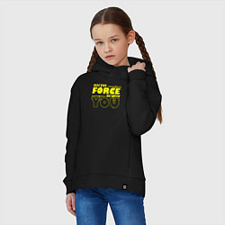 Толстовка оверсайз детская May the force be with you Star wars, цвет: черный — фото 2