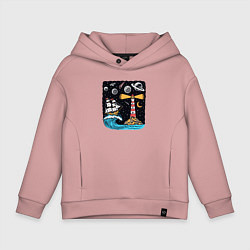 Детское худи оверсайз Маяк и парусник