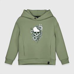 Детское худи оверсайз Змея на черепе