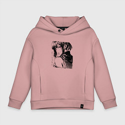Детское худи оверсайз Девушка с фиолетовыми глазами