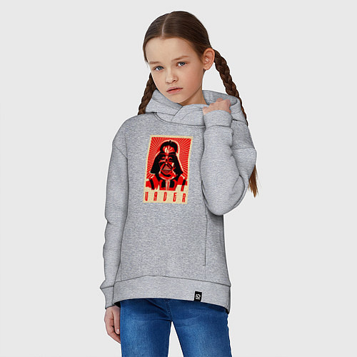 Детское худи оверсайз Звёздные войны яростный Вейдер / Меланж – фото 3