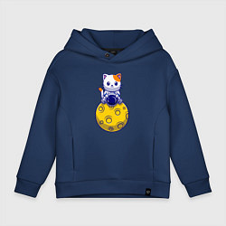 Детское худи оверсайз Котик на луне