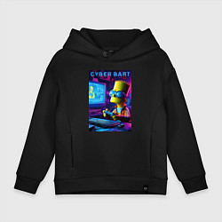 Детское худи оверсайз Cyber Bart is an avid gamer