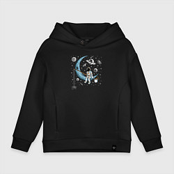 Детское худи оверсайз Космическая рыбалка