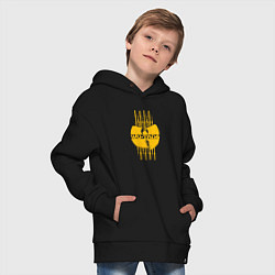 Толстовка оверсайз детская Wu-Tang tiger style, цвет: черный — фото 2