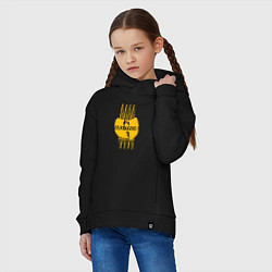 Толстовка оверсайз детская Wu-Tang tiger style, цвет: черный — фото 2