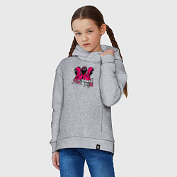 Толстовка оверсайз детская Squid game team, цвет: меланж — фото 2