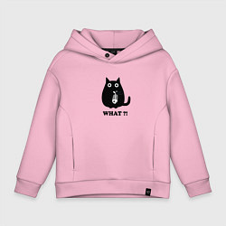 Детское худи оверсайз Кот и скелет рыбы