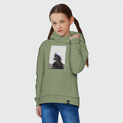 Толстовка оверсайз детская Artorias of the Abyss, цвет: авокадо — фото 2