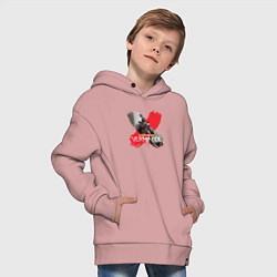 Толстовка оверсайз детская Vermintide 2 - Markus Kruber из Warhammer, цвет: пыльно-розовый — фото 2
