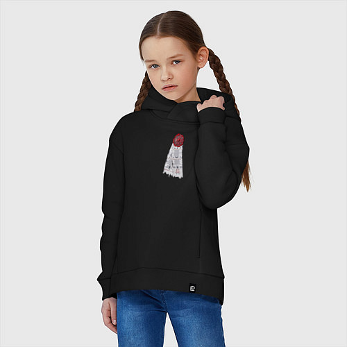 Детское худи оверсайз Печать космодесантника / Черный – фото 3