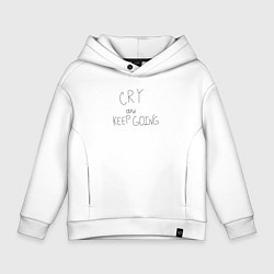 Детское худи оверсайз Cry and keep going