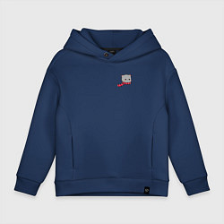 Детское худи оверсайз Милый серый котик в шарфике для пары