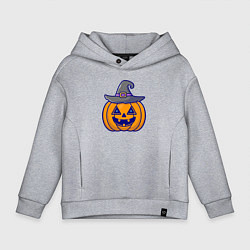 Толстовка оверсайз детская Тыковка в шляпке, цвет: меланж