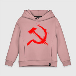 Детское худи оверсайз Sickle and hammer red paint
