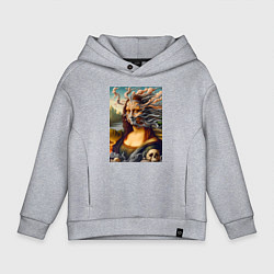 Детское худи оверсайз Mona Lisa smoke - surrealism