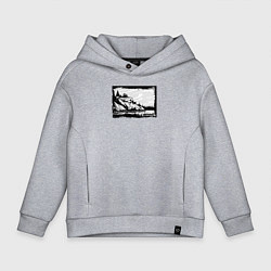 Толстовка оверсайз детская Дикие тропы и оффроад, цвет: меланж