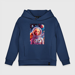 Детское худи оверсайз Красавица Барби в космосе - нейросеть