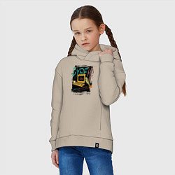 Толстовка оверсайз детская Ассасинс криид шадоу, цвет: миндальный — фото 2