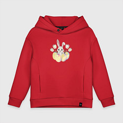 Детское худи оверсайз Пасхальный кролик и яйца