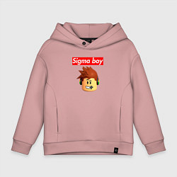 Детское худи оверсайз Sigma boy roblox head - мем Роблокс Сигма бой