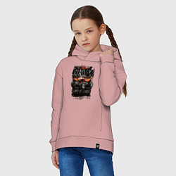 Толстовка оверсайз детская Квадроцикл кастом, цвет: пыльно-розовый — фото 2