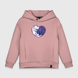 Детское худи оверсайз Сердечные котики