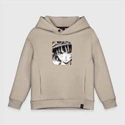 Детское худи оверсайз Оранжевоглазая девушка