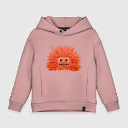 Толстовка оверсайз детская Fluffy monster orange, цвет: пыльно-розовый