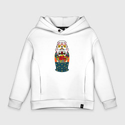 Детское худи оверсайз Матрешка в расписном шлеме имперского штурмовика